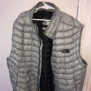 Silver North Face Vest